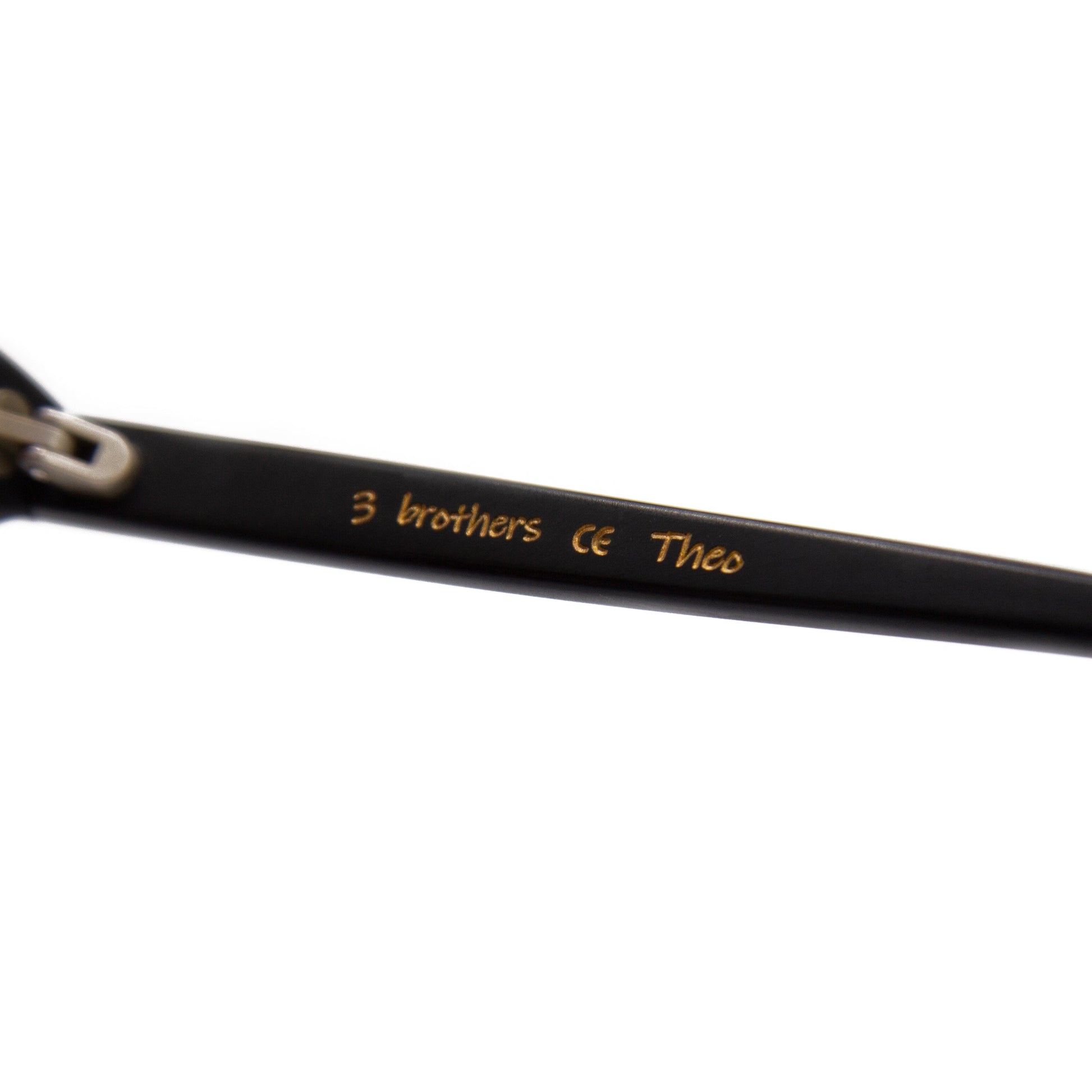 3 brothers - Theo - Matte Black - Prescription Glasses - Hinge