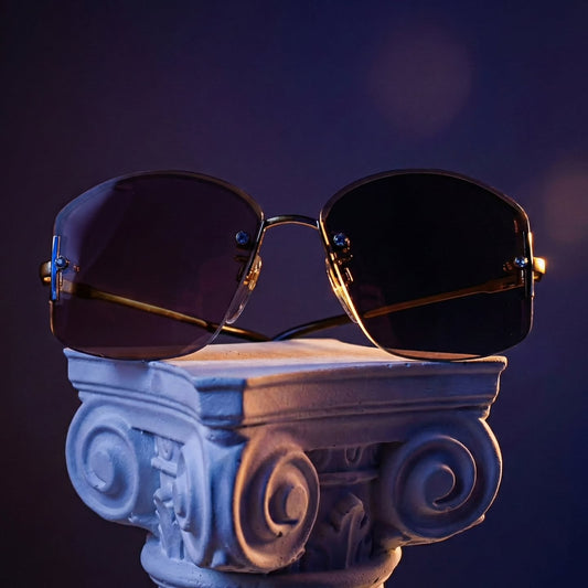 Vintage Cazal 217 West Germany eyewear completed through the Lens Art® luxury reglazing service with bespoke progressive prescription lenses, custom grey tint and Marma Dinamica photochromic technology.