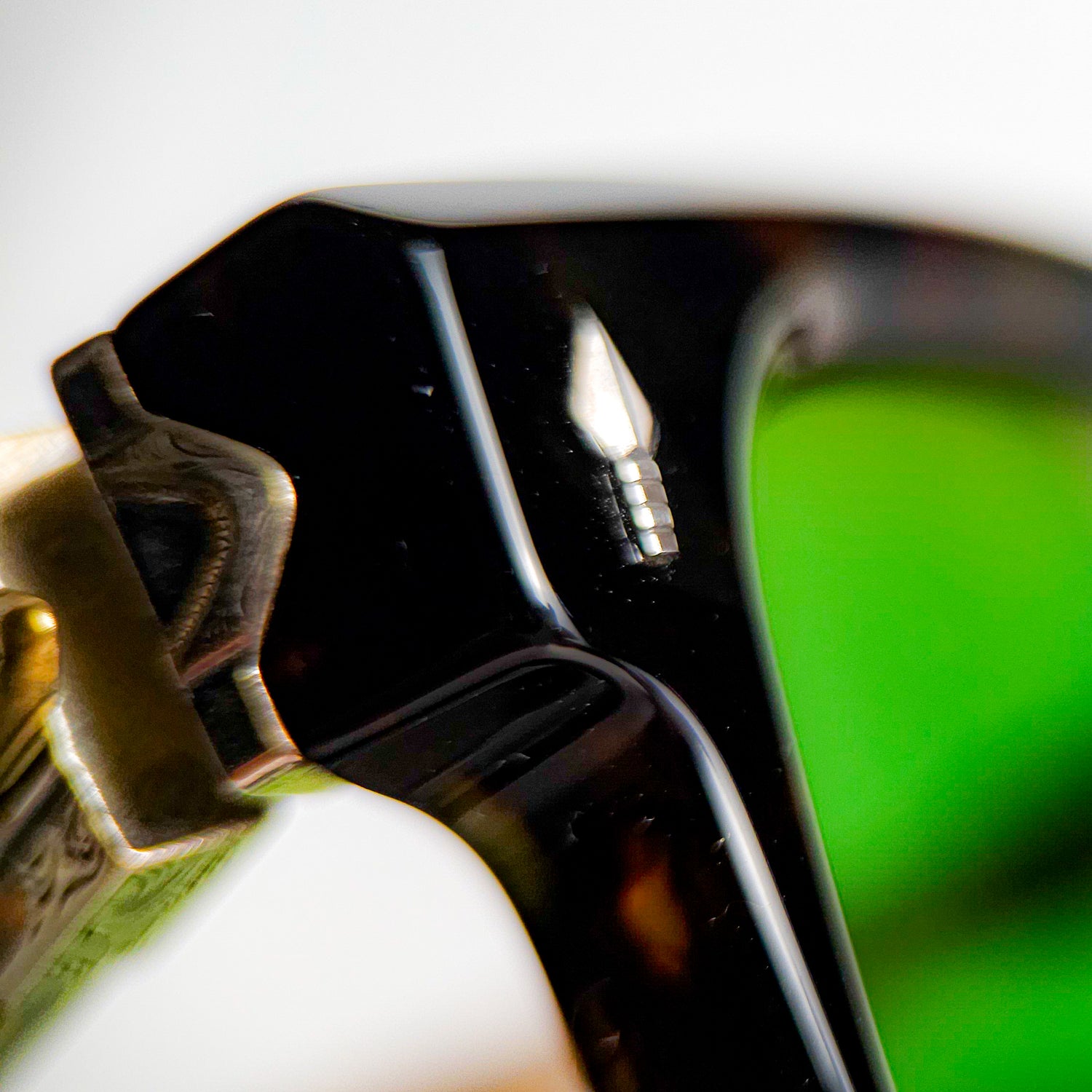 Jacques Marie Mage Belvedere with bespoke custom tinted photochromic prescription lenses using Jade Green Marma Dinamica as part of the Lens Art® signature bespoke lens design service.