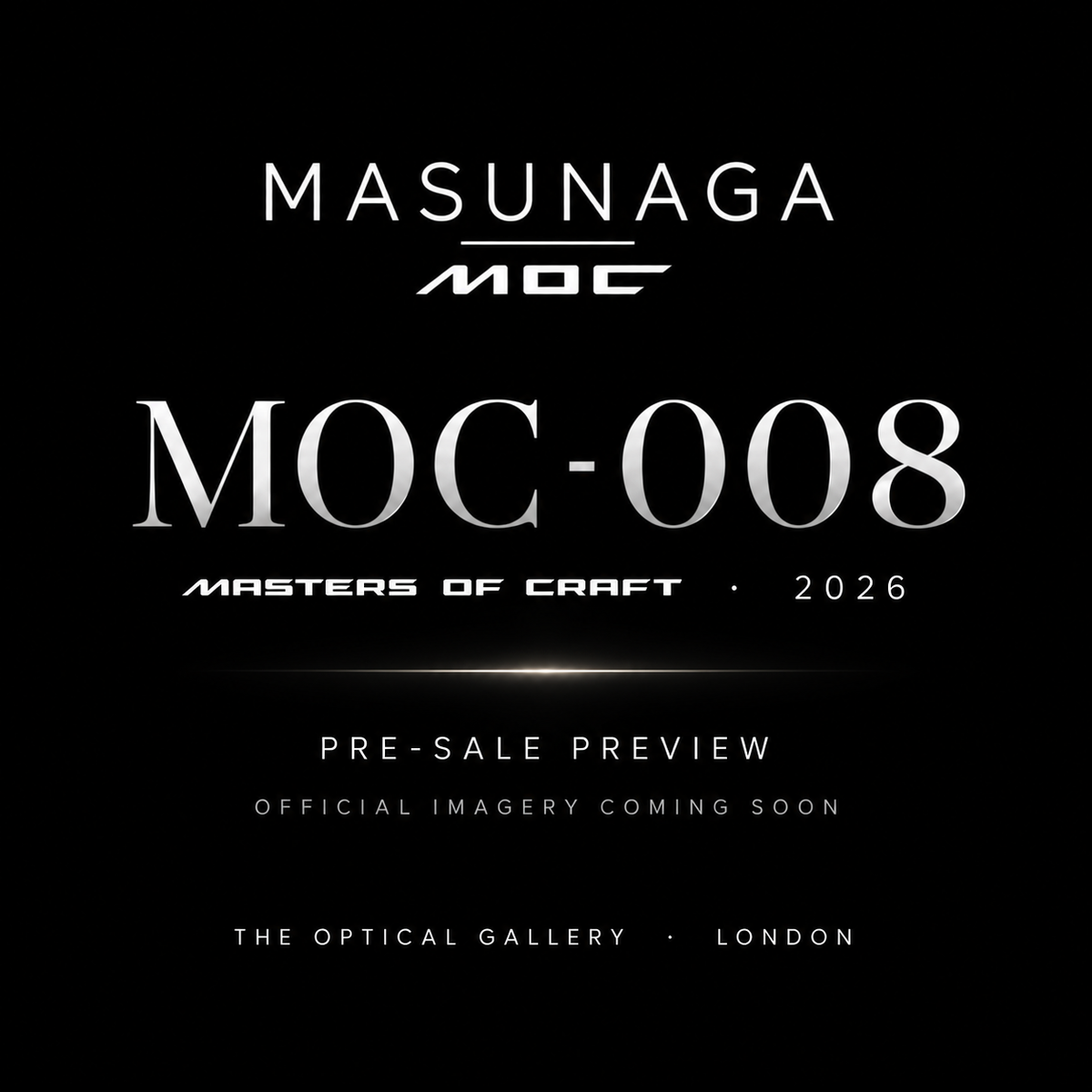 MASUNAGA MOC-008 Masters of Craft 2026 pre-sale at The Optical Gallery London